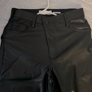 Vegan Leather Pants (Black- Size 4)